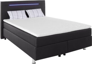 COLLECTION AB Boxspringbett, inkl. LED-Beleuchtung, Topper und Kissen