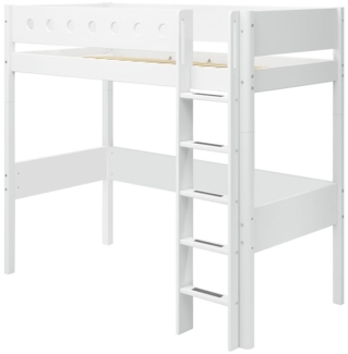 Hochbett White , Holz, Holzwerkstoff , Weiß , 109 x 184 x 210 cm