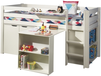 Spielbett Pino Set Kiefer und MDF Weiß