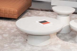 ELEMENTI Couchtisch KYLIX aus Beton, modern, Wohnzimmer Tisch (1-St, Couchtisch aus Beton), Cremeweiß,Beton