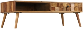 Couchtisch, Sofatisch Massivholz Akazie Honigbraun 110x50x37 cm