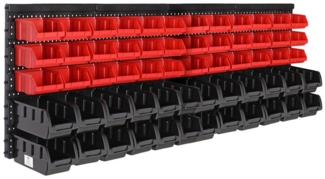 Deuba Wandregal, Stapelboxen 64 tlg Box Starke Wandplatten Erweiterbar Werkstattregal