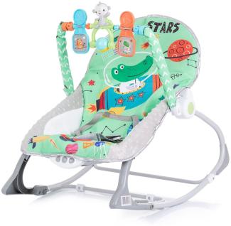 Chipolino Babywippe Baby Spa 2 in 1 elektrisch Stuhl Schaukelfunktion Spielbogen grün