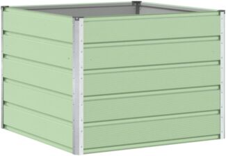 vidaXL Pflanzkübel Pastellgrün 100 x 100 x 75 cm Stahl 42018235