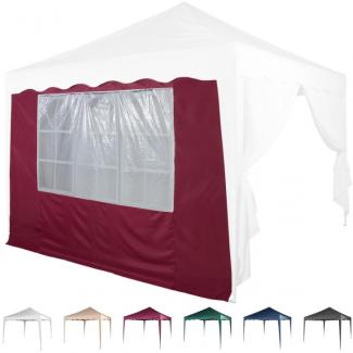 INSTENT® Basic Seitenwand/Seitenteil für Pavillon 3x3m mit Fenster oder Reißverschluss, wasserabweisend und atmungsaktiv, Farbwahl, für Festzelt, Partyzelt