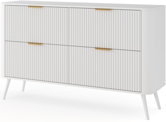 Eltap Chavelle Kommode 150, Weiß, 40 x 72 x 150 cm