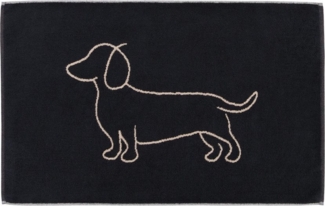 Cawö Badematte Duschvorleger We love Dogs 6248-93 Dackel schwarz 50x80