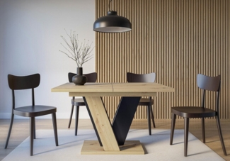 Compleo Esstisch Küchentisch MANO, ausziehbar 120-160 cm, Esszimmertisch