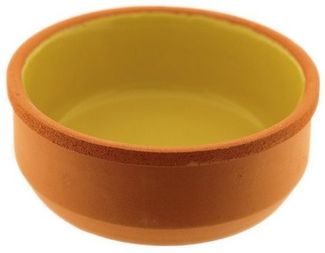Tonschalen für Tapas, Güvec oder Gratin - 6er Set, ø12 x 4 cm Gelb