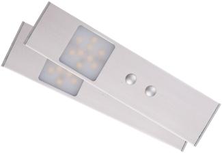 SET: 2 LED-Möbeleinbauleuchten mit Bewegungs-Sensor, ideal für Schränke u.ä.