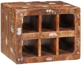 vidaXL Weinregal Braun 44 x 30 x 35 cm Massives recyceltes Holz 4104574