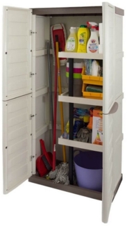 GarPet Garten-Geräteschrank Besenschrank Gartenschrank Kunststoff Putzschrank Wasserdicht Schrank