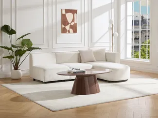 Vente-unique - ANTELADA Couchtisch Holz, Platte Braun - B 60 cm x H 40 cm x L 120 cm