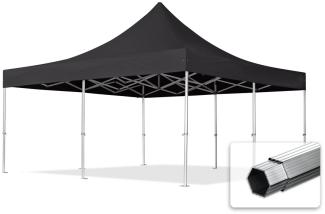 5x5 m Faltpavillon, PROFESSIONAL Alu 50mm, feuersicher, schwarz