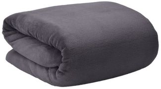 Beautissu Aurelia Corall Fleece Decke Anthrazit, 200x150 cm