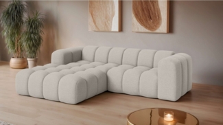 OTTO home Ecksofa KALLIE Design-Sofa mit Wellenunterfederung, Bubble-Optik, 248/186/72cm, moderne Steppung, hoher Sitzkomfort und modernes Design