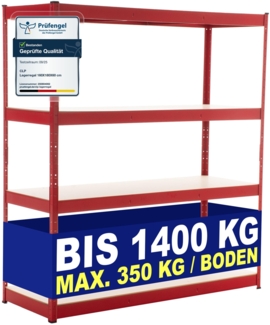 CLP Lagerregal 160x60x180 cm,rot