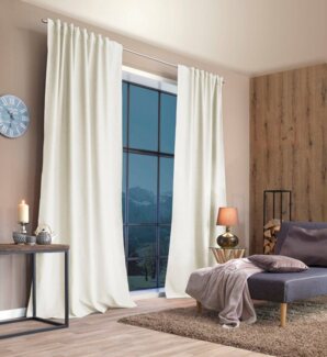 Home Basics Vorhang ESKIMO (1 St), Multifunktionsband, blickdicht, Thermostoff Uni ESKIMO