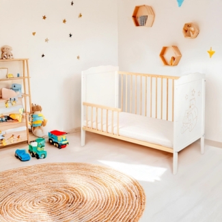 Komplettbett 60 × 120 White Schutzgitter