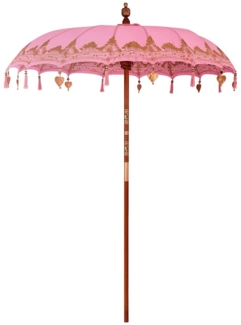 vidaXL Balinesischer Sonnenschirm Rosa (180-190) x 260 cm 42006462
