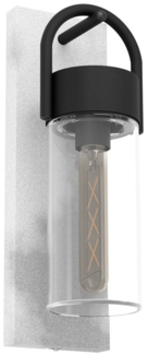 Eglo 900286 Wandleuchte CARRARO grau, schwarz E27 1X28W L:11. 5cm B:13cm H:38cm dimmbar IP44