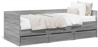 vidaXL Tagesbett mit Schubladen ohne Matratze Grau Sonoma 90x190 cm 3280830