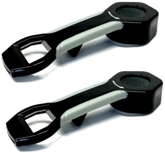 HAC24 Multiöffner 2x Universalöffner Universal Deckelöffner Glasöffner Vielzwecköffner, 4in1 Kunststoff mit Flaschenöffner