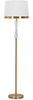 Dmora Stehlampe Craquelure, Bodenlicht, Lampe, Stehleuchte, 40x40 h153 cm, Weiß und Gold
