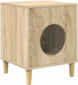 vidaXL Katzenhaus Sonoma 42,5 x 40 x 53 cm Holzwerkstoff 8000673