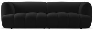 Micadoni Modulares Sofa Harry 3-Sitzer Samtstoff Schwarz