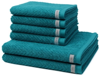 ROSS Handtuch Set Smart, Walkfrottee (Spar-Set, 6-St), 4 X Handtuch 2 X Duschtuch - im Set - Baumwolle