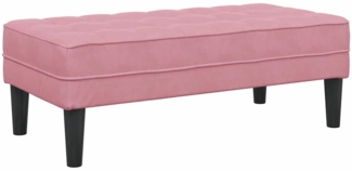 vidaXL Bank Rosa 113 x 57 x 39 cm Samt 42001951