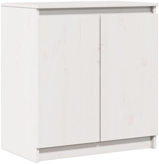 vidaXL Beistellschrank Weiß 60x36x65 cm Massivholz Kiefer 808099