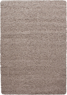 Hochflor Teppich Drago rechteckig - 120x170 cm - Beige