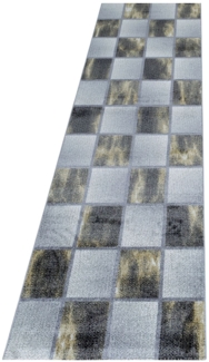 Kurzflor Teppich Oro Läufer - 80x250 cm - Gelb