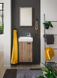 Badezimmer-Set >Amy< in Wildeiche Optik - 41 x 165 x 23 (BxHxT)