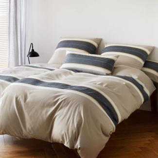 elegante Soft-Flanell Bettwäsche Whitman weizengelb|140x220 cm + 70x90 cm