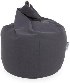 Sitzsack XL 'HARPER RIVA', Baumwolle, Polyester, Grau, 100 x 70 x 70 cm