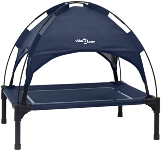 vidaXL erhöhtes Hundebett Marineblau Stoff, Metall 71 x 64 x 71 cm 42008198