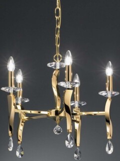 Brumberg Leuchten Krone Girata 5Lp. E14/40W, gold 859045
