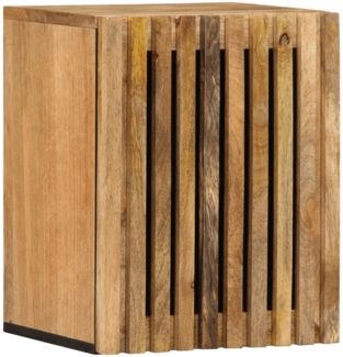 vidaXL Bad-Wandschrank 38x34x48 cm Massives Raues Mangoholz 377534