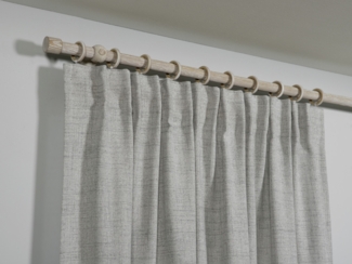 Gardinia Holz-Gardinenstangen-Set Shorty 1-Lauf Ø 25 mm Castell-Eiche 240 cm