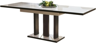 Esstisch "Appia Special" 130-210cm ausziehbar erweiterbar, für bis zu 8 Personen (Weiß Hochglanz)