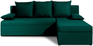 Eltap Gino Ecksofa (Nube 35) Wendbar, Dunkelgrün, 143 x 90 x 201 cm