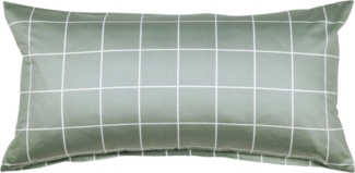 Janine Kissenbezug modernclassic 39025, Mako-Satin aus 100% Baumwolle, (2 Stück), mit Reißverschluss, in Gr. 40x80 oder 80x80 cm, mit Karos und Streifen