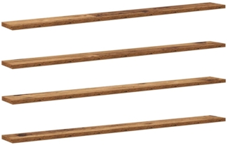 vidaXL Regalbrett 4 pcs Braun 100 x 10 x 1,5 cm Holzwerkstoff 875063
