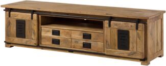 TV-Board Mango 200x55x55 natur lackiert RAILWAY #314