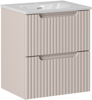 NOVA CASHMERE 50cm Badmöbel-Set mit SKY Möbelwaschtisch (40x50cm), Kaschmir matt