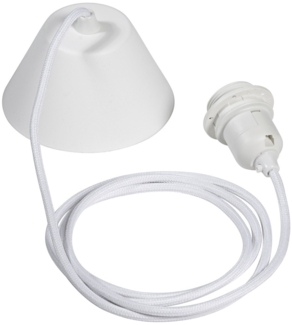 PR Home TT-01-N Baldachin mit Kabel und Fassung E27 weiß 210cm