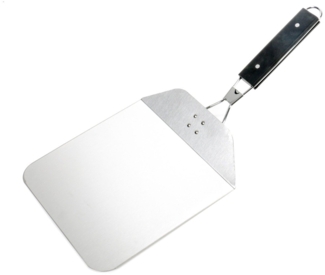 Alpina Pizzaschieber Pizzaheber klappbar, Pizzaschaufel Edelstahl-Blech und gummierter Handgriff